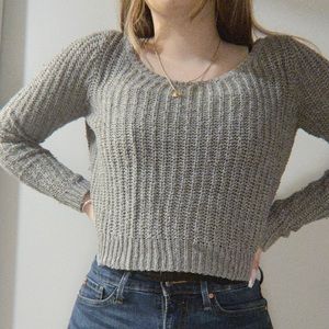 3/12 Grey cropped sweater